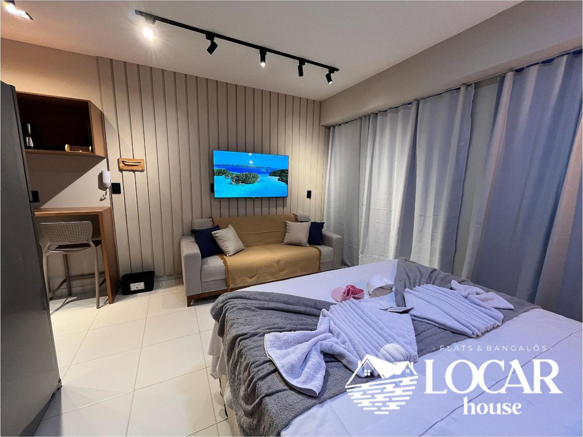 Flat Luxo Com Varanda Gourmet No Makia Em Muro Alto 4 Pessoas *